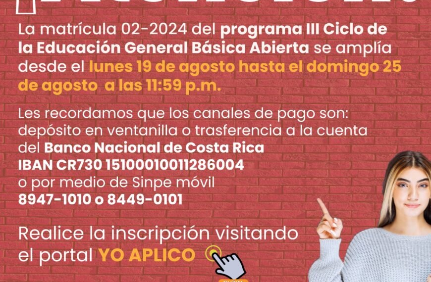 Matricula 02-2024 Programa de Educación General básica Abierta