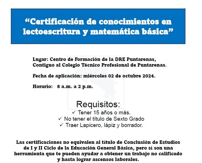 Dirección Regional de Educación Puntarenas te invita al…