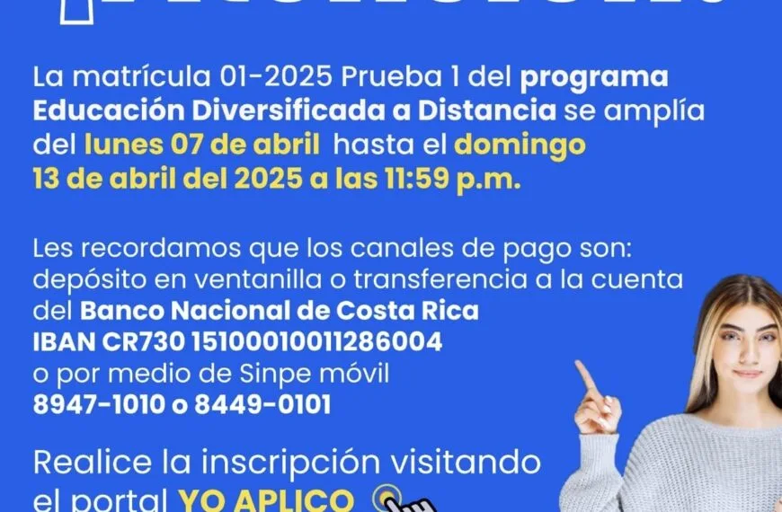 MATRÍCULA DE 1 PRUEBA DEL PROGRMA EDUCACIÓN A…