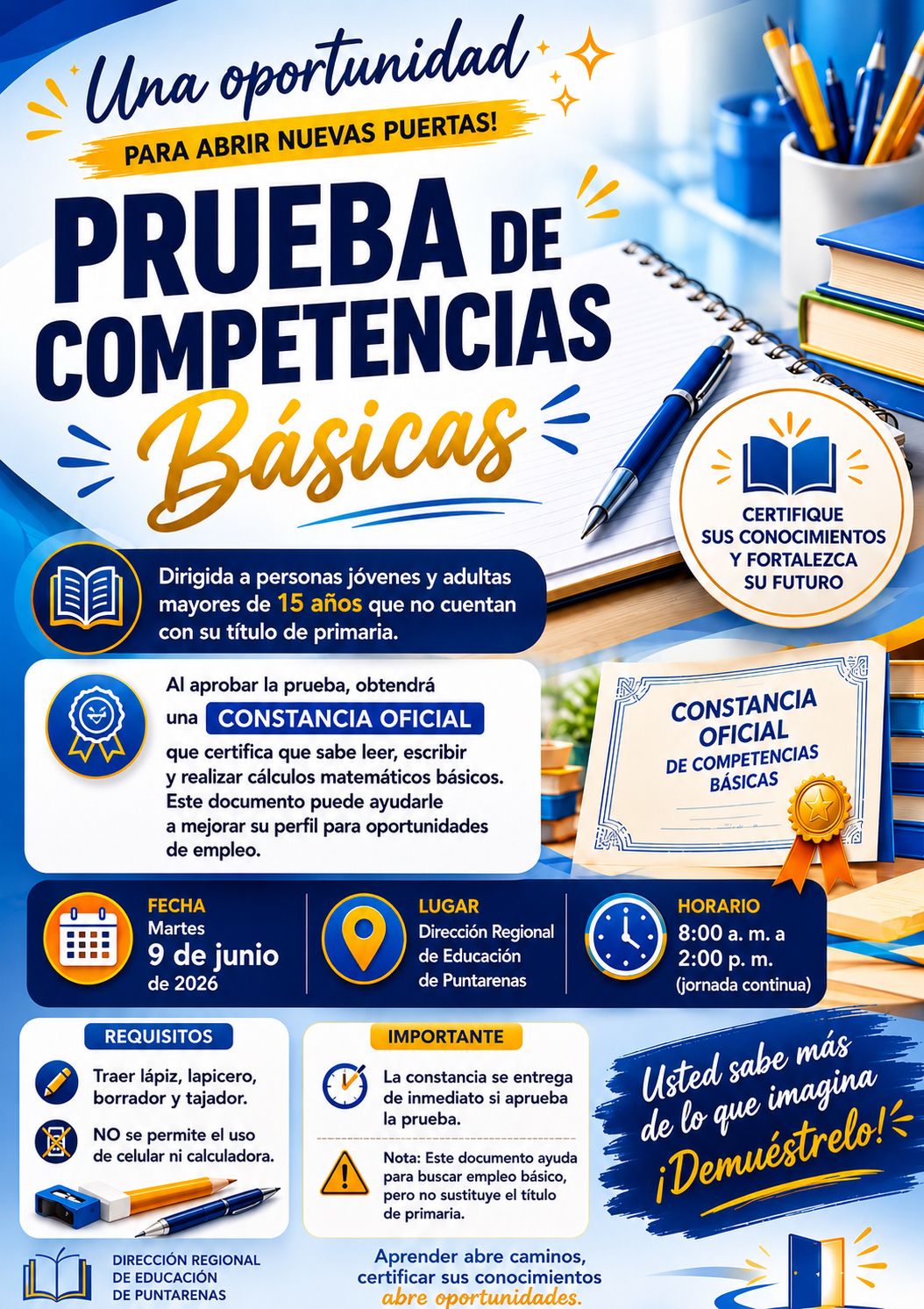 Pruebas de Competencia básicas